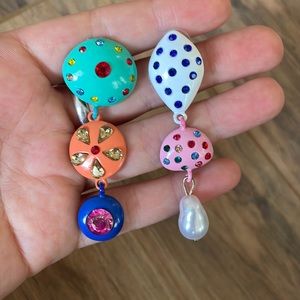 Funky mismatch earrings!